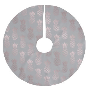 エレガントバラガーリー金ゴールドとグレーパイナップル ブラッシュドポリエステルツリースカート