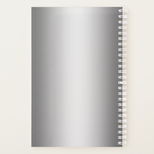 エレガントバラガーリー金ゴールドグリッター銀ヤシメイクアップ プランナー手帳 (裏面)