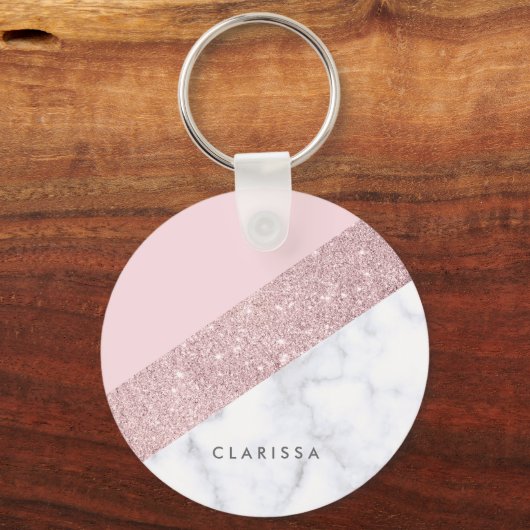 エレガントバラガーリー金ゴールドグリッター キーホルダー (正面)