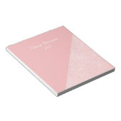 エレガントバラガーリー金ゴールドグリッター&パステルピンク ノートパッド (アングル)