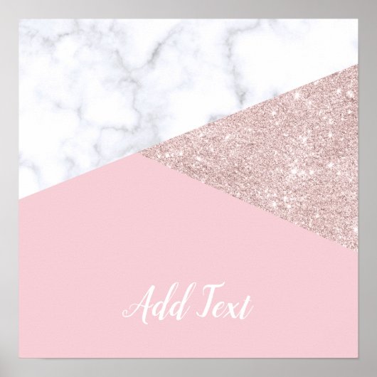 エレガントバラガーリー金ゴールドグリッター ポスター (正面)