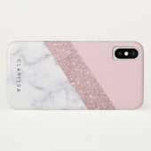 エレガントバラガーリー金ゴールドグリッター Case-Mate iPhoneケース (裏面(横))