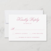 エレガントバラクォーツフローラクレストモノグラム結婚ズ 出欠カード (正面)