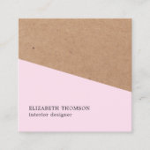 エレガントバラクフェイクラフト幾何内部設計 スクエア名刺 (正面)