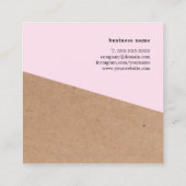 エレガントバラクフェイクラフト幾何内部設計 スクエア名刺 (裏面)