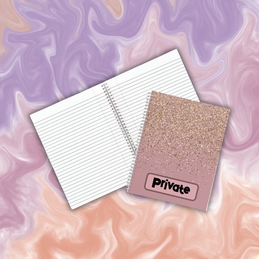 エレガントバラグリッターモノグラムの | ノートブック