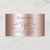 エレガントバラゴールデン華美シルバーコーナー追加ロゴ 名刺 (裏面)