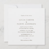 エレガントバラシックスクエア結婚式招待状 招待状 (裏面)