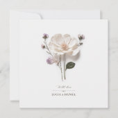 エレガントバラシックスクエア結婚式招待状 招待状 (正面)