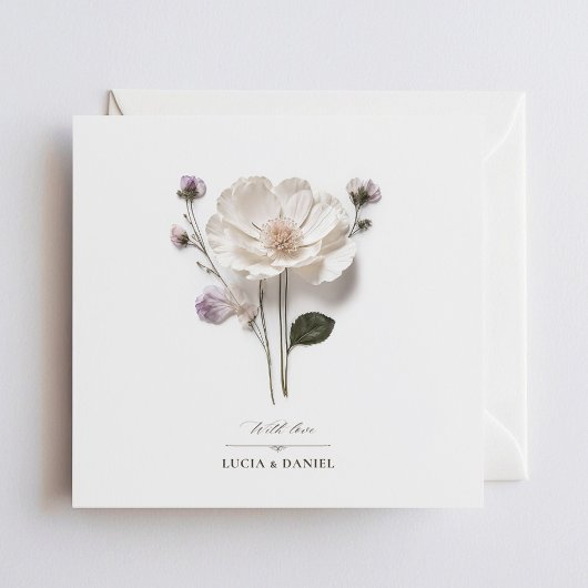 エレガントバラシックスクエア結婚式招待状 招待状