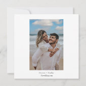 エレガントバラシック&フォト結婚式招待状 招待状 (裏面)