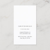 エレガントバラシンプル金ゴールドはさみ美容師 名刺 (裏面)