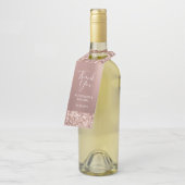 エレガントバラシンプル金ゴールドグリッターモダンありがとう ボトルネックタグ (アングル)