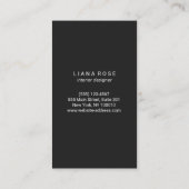 エレガントバラシンプル金ゴールドストライプブラックプラーク 名刺 (裏面)