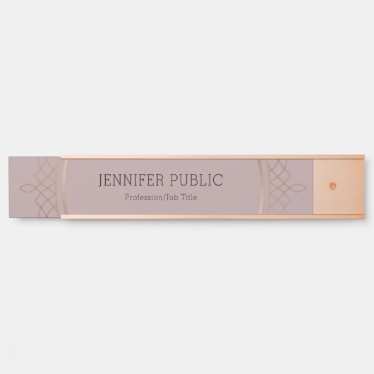 エレガントバラシンプル金ゴールドモダンテンプレートトップ サインプレート (正面)