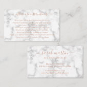 エレガントバラシンプル金ゴールド大理石ラッシュアフターケア 名刺 (正面/裏面)