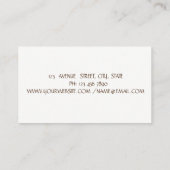 エレガントバラシンプル金箔ブラシストローク、白 名刺 (裏面)