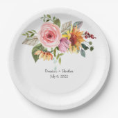 エレガントバラシ結婚ック ペーパープレート (正面)