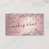 エレガントバラスタイリッシュ金ゴールドグリッターメイク及びヘア 名刺 (正面)