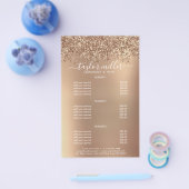 エレガントバラスタイリッシュ金ゴールドグリッターメイク&ヘア チラシ (シングル)