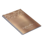 エレガントバラスタイリッシュ金ゴールドグリッターメイク&ヘア ノートブック (右側)