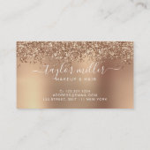 エレガントバラスタイリッシュ金ゴールドグリッターメイク&ヘア ロイヤリティカード (裏面)