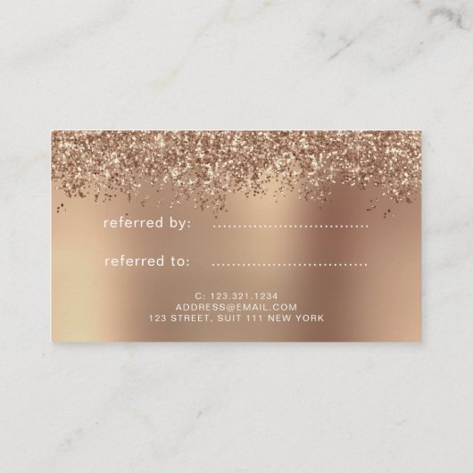 エレガントバラスタイリッシュ金ゴールドグリッターメイク&ヘア 紹介カード (裏面)