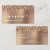 エレガントバラスタイリッシュ金ゴールドグリッターメイク&ヘア 紹介カード (正面/裏面)