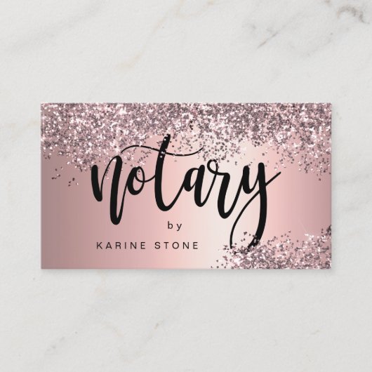 エレガントバラスタイリッシュ金ゴールドグリッター 名刺 (正面)