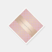 エレガントバラスタイリッシュ金ゴールド水玉模様 スタンダードカクテルナプキン (角)