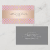 エレガントバラスタイリッシュ金ゴールド水玉模様 名刺 (正面/裏面)