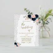 エレガントバラスター結婚式招待状 箔シーズンポストカード (立ち正面)