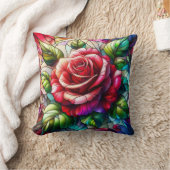 エレガントバラステンドグラス効果 クッション (ブランケット)