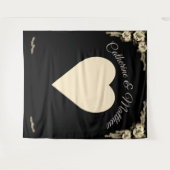 エレガントバラセピアとブラック タペストリー (正面(横))