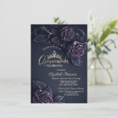 エレガントバラダークゴシック様式のクインセアニラ 招待状 (スタンド正面)