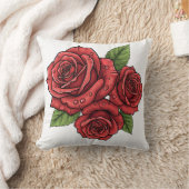 エレガントバラデザイン クッション (ブランケット)