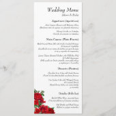 エレガントバラバイリンガルフラットメニューカード メニュー (正面)