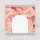 エレガントバラパスタイリッシュステルカスタムクとグレー スクエア名刺 (裏面)