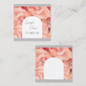 エレガントバラパスタイリッシュステルカスタムクとグレー スクエア名刺 (正面/裏面)