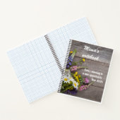 エレガントバラパターパーソナライズされたン名 ノートブック (内部)