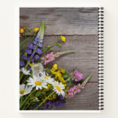 エレガントバラパターパーソナライズされたン名 ノートブック (裏面)