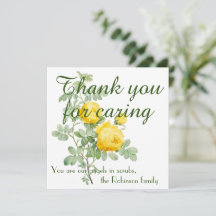 エレガントバラパーソナライズされたナースサンキューカード