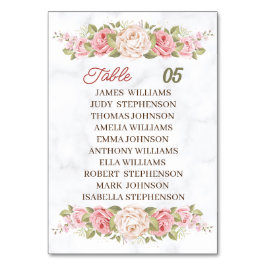 エレガントバラパーソナライズされた結婚の花 テーブルナンバー