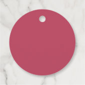 エレガントバラパーソナライズされた結婚の フェイバータグ (裏面)