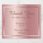 エレガントバラパーソナライズされた結婚式の引き出物感謝してい リキュールボトルラベル (シングルラベル)