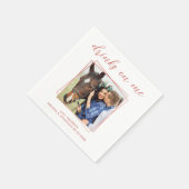 エレガントバラパーソナライズされた金ゴールド結婚写真 スタンダードカクテルナプキン (角)