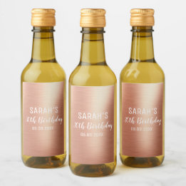 エレガントバラパーソナライズされた金ゴールド30歳 ワインラベル