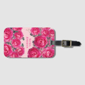エレガントバラパーソナライズされた ラゲッジタグ (正面横)