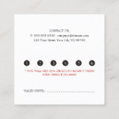 エレガントバラピンクハート美しいサロンロイヤリティカード ロイヤリティカード (裏面)