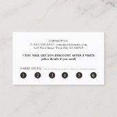 エレガントバラピンクハート美しいサロンロイヤリティカード ロイヤリティカード (裏面)